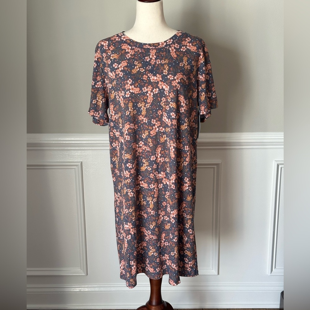 NEW Eclair Women's Hacci Knit Floral Print Dress size 1X